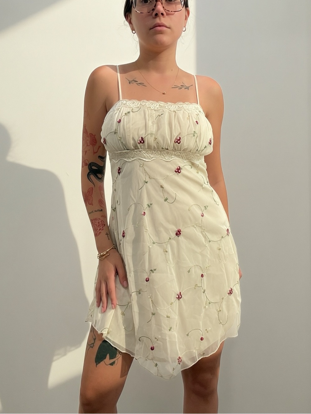 Floral y2k fairy Jessica Simpson mini dress - Picture 2 of 6